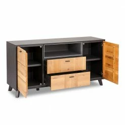 210x85x47 Kombi-Kommode Zweifarbig - Hopiz -Landuva Shop 210x85x47 kombi kommode zweifarbig in eiche bianco grau hopiz 03