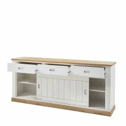 215x95x50 Landhaus Anrichte Mit Schiebetüren - Helkaska -Landuva Shop 215x95x50 landhaus anrichte mit schiebetueren drei schubladen helkaska 02