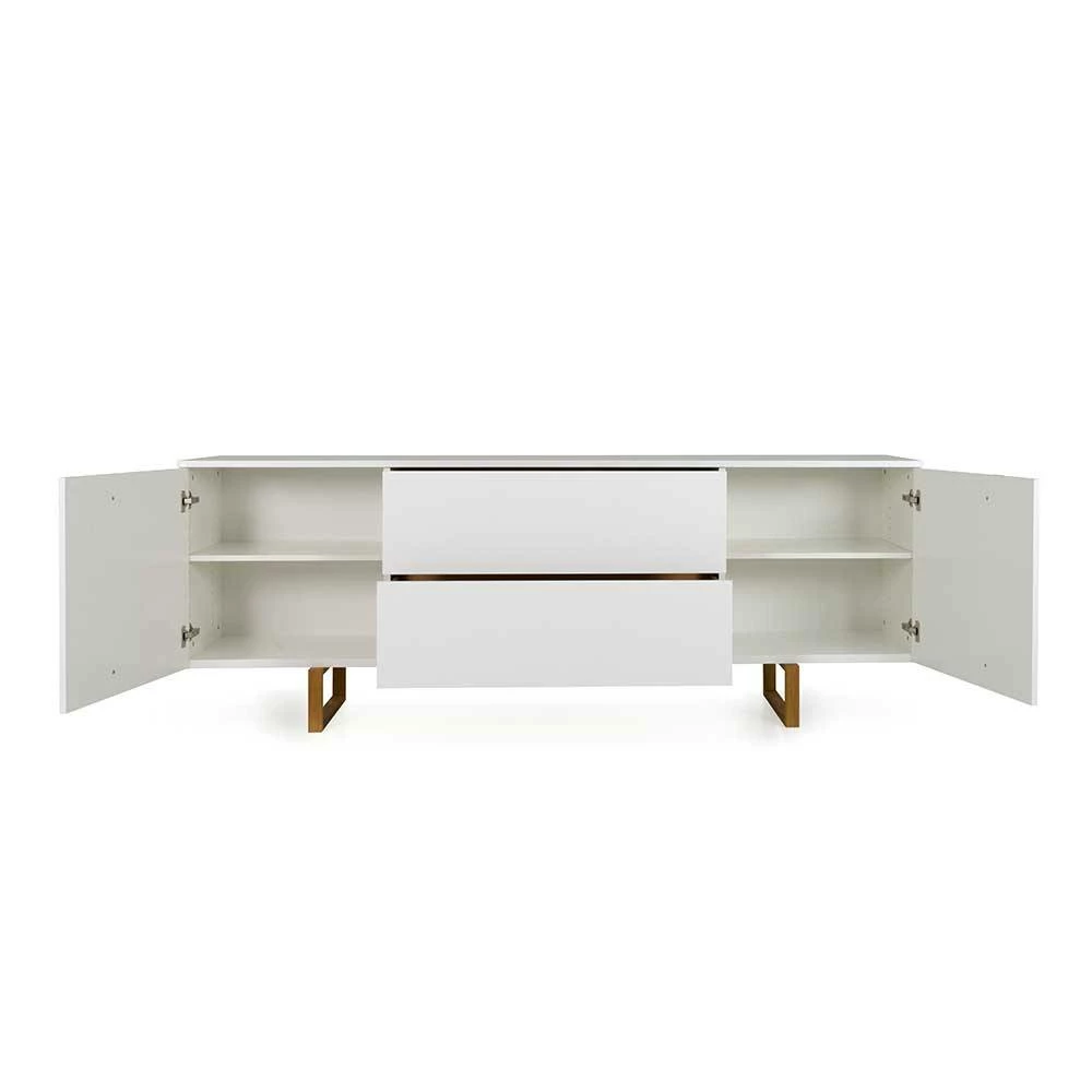 216x78x43 Skandi Sideboard mit Bügelgestell aus Holz - Toinun 216x78x43 Skandi Sideboard Mit Bügelgestell Aus Holz - Toinun -Landuva Shop 216x78x43 skandi sideboard mit buegelgestell aus holz in weiss eiche toinun 03