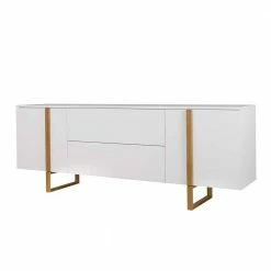 216x78x43 Skandi Sideboard Mit Bügelgestell Aus Holz - Toinun