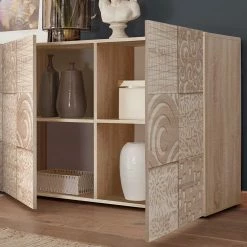 241 Cm Langes Sideboard In Eiche Sonoma Dekor - Bielvas -Landuva Shop 241 cm langes sideboard in eiche sonoma dekor mit druck bielvas 03