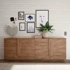 241x90x44 Sideboard In Natur Holzoptik - Basento II -Landuva Shop 241x90x44 sideboard in natur holzoptik mit vier tueren basento ii 01