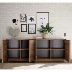 241x90x44 Sideboard In Natur Holzoptik - Basento II -Landuva Shop 241x90x44 sideboard in natur holzoptik mit vier tueren basento ii 02