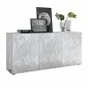 3 Türen Sideboard In Hochglanz Weiß Lackiert - Vovasoma -Landuva Shop 3 tueren sideboard in hochglanz weiss lackiert mit muster bedruckt vovasoma f