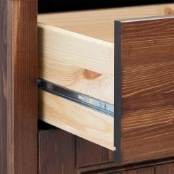 3-türige Holzkommode Mit 3 Schubladen - Luvin -Landuva Shop 3 tuerige holzkommode mit 3 schubladen aus kiefer in dunkelbraun luvin 04