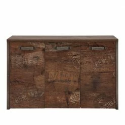 3-türige Kommode 117x74x34 Cm - Versuvia -Landuva Shop 3 tuerige kommode 117x74x34 cm in eiche dunkel dekor versuvia 01