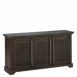 3-türige Kommode Aus Kiefer In Dunkel Lackiert - Syvila