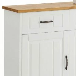 3-türige Landhaus Kommode In Weiß & Honig - Ribeiro -Landuva Shop 3 tuerige landhaus kommode in weiss honig mit 3 schubladen ribeiro 03