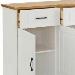 3-türige Landhaus Kommode In Weiß & Honig - Ribeiro -Landuva Shop 3 tuerige landhaus kommode in weiss honig mit 3 schubladen ribeiro 04