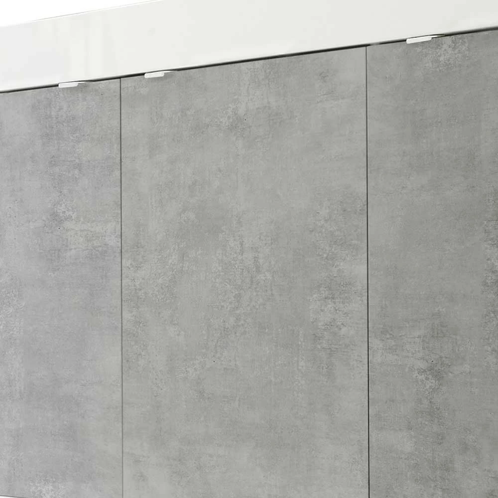 3-türiges Design-Sideboard in Beton Dekor - Narandu 3-türiges Design-Sideboard In Beton Dekor - Narandu -Landuva Shop 3 tueriges design sideboard in beton dekor hochglanz weiss narandu 04