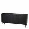 3-türiges Sideboard In Schwarz - Hemorian -Landuva Shop 3 tueriges sideboard in schwarz mit metallgriffen 160x75x40 hemorian f