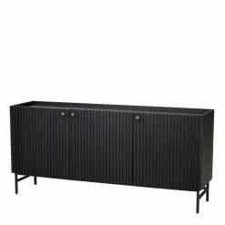 3-türiges Sideboard In Schwarz - Hemorian