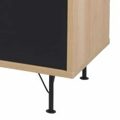 3-türiges Sideboard Mit 4 Schubladen Chicron In Schwarz -Landuva Shop 3 tueriges sideboard mit 4 schubladen in schwarz eichefarben chicron 06