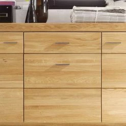3-türiges Sideboard Landuva Mit Schublade -Landuva Shop 3 tueriges sideboard schublade asteiche geoelt 163cm breit landuva 03