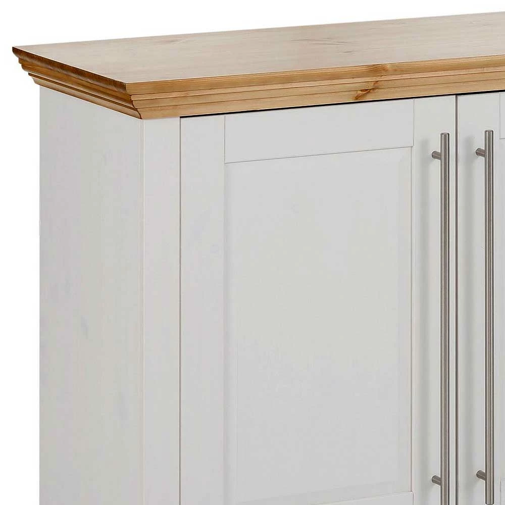 4-türige Kommode - modernes Landhaus - Eyzaco 4-türige Kommode - Modernes Landhaus - Eyzaco -Landuva Shop 4 tuerige kommode modernes landhaus in weiss honig aus kiefer eyzaco 04