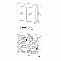 4-türiger Schrank Im Marmor Look - Jaennos 7 4-türiger Schrank Im Marmor Look - Jaennos -Landuva Shop 4 tueriger schrank im marmor look schwarz modern jaennos 05
