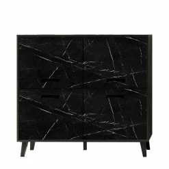 4-türiger Schrank Im Marmor Look - Jaennos