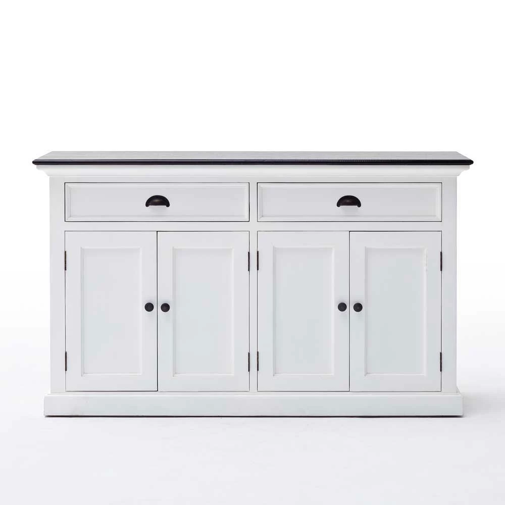 4-türiges Sideboard aus Mahagoni Provona in Weiß 4-türiges Sideboard Aus Mahagoni Provona In Weiß -Landuva Shop 4 tueriges sideboard aus mahagoni in weiss schwarz provona 02