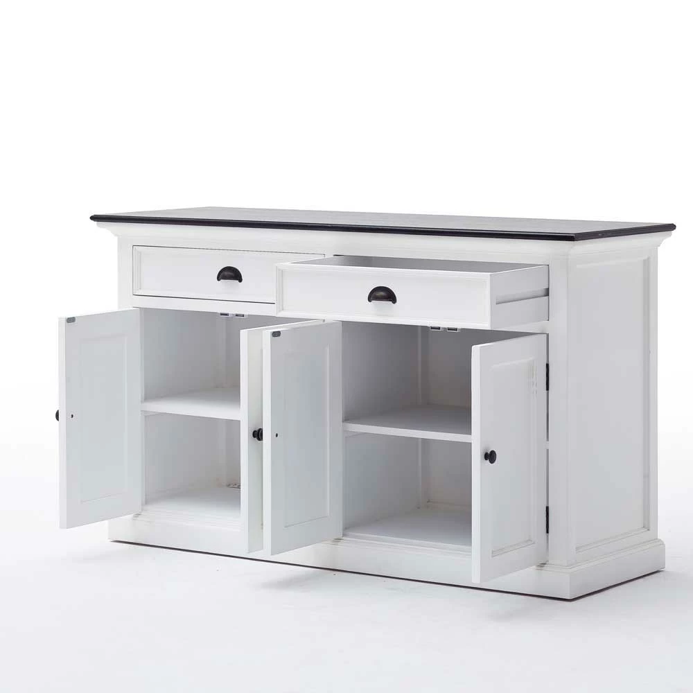 4-türiges Sideboard aus Mahagoni Provona in Weiß 4-türiges Sideboard Aus Mahagoni Provona In Weiß -Landuva Shop 4 tueriges sideboard aus mahagoni in weiss schwarz provona 03