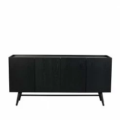 4-türiges Sideboard Im Retrostil - Lacadossa 4 4-türiges Sideboard Im Retrostil - Lacadossa -Landuva Shop 4 tueriges sideboard im retrostil in schwarz 160x79x43 lacadossa 02