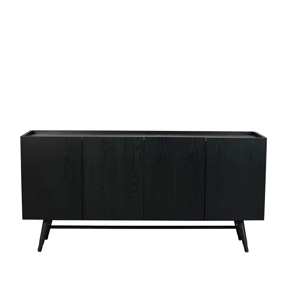 4-türiges Sideboard im Retrostil - Lacadossa 4-türiges Sideboard Im Retrostil - Lacadossa -Landuva Shop 4 tueriges sideboard im retrostil in schwarz 160x79x43 lacadossa 02