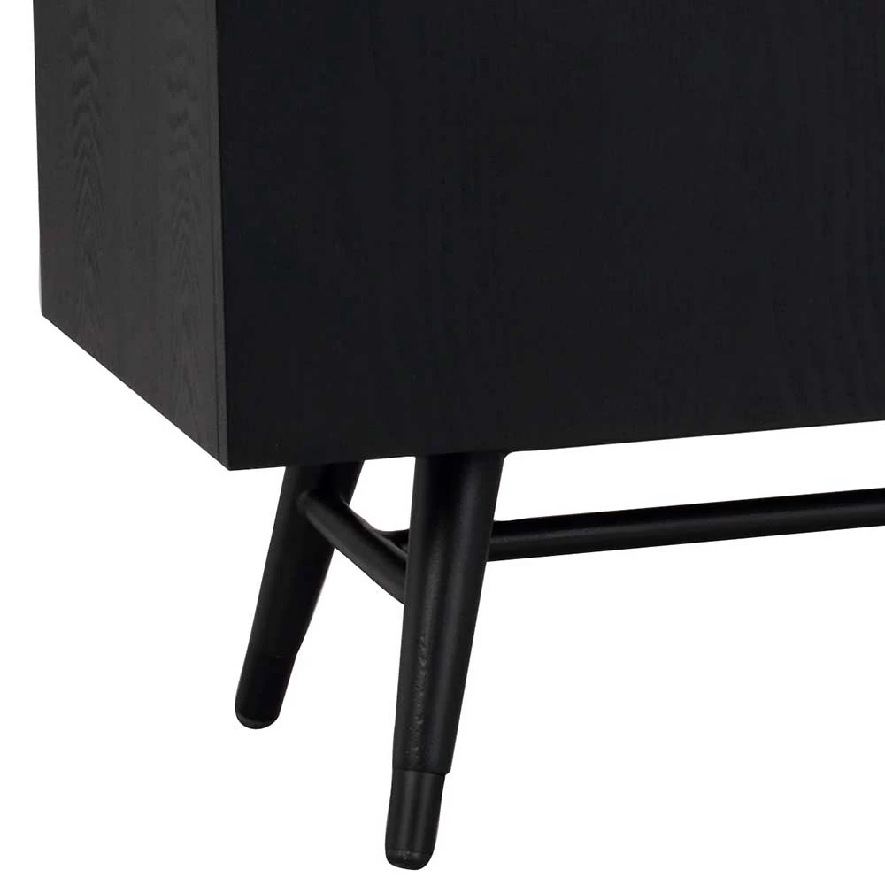 4-türiges Sideboard im Retrostil - Lacadossa 4-türiges Sideboard Im Retrostil - Lacadossa -Landuva Shop 4 tueriges sideboard im retrostil in schwarz 160x79x43 lacadossa 05