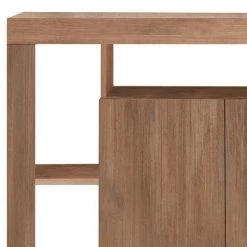 4-türiges Sideboard Mit 6 Offenen Fächern - Cosmonata -Landuva Shop 4 tueriges sideboard mit 6 offenen faechern in holzoptik braun cosmonata 03