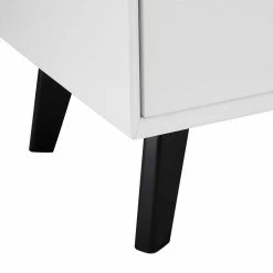 6 Schubladen Kommode In Weiß Mit Schwarz - Vasdov 6 6 Schubladen Kommode In Weiß Mit Schwarz - Vasdov -Landuva Shop 6 schubladen kommode in weiss mit schwarz skandi stil modern vasdov 04