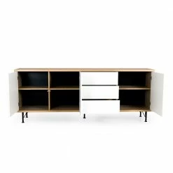 79cm Hohes Sideboard 3-türig - Xando I 6 79cm Hohes Sideboard 3-türig - Xando I -Landuva Shop 79cm hohes sideboard 3 tuerig 3 schubladen in weiss eiche xando i 04