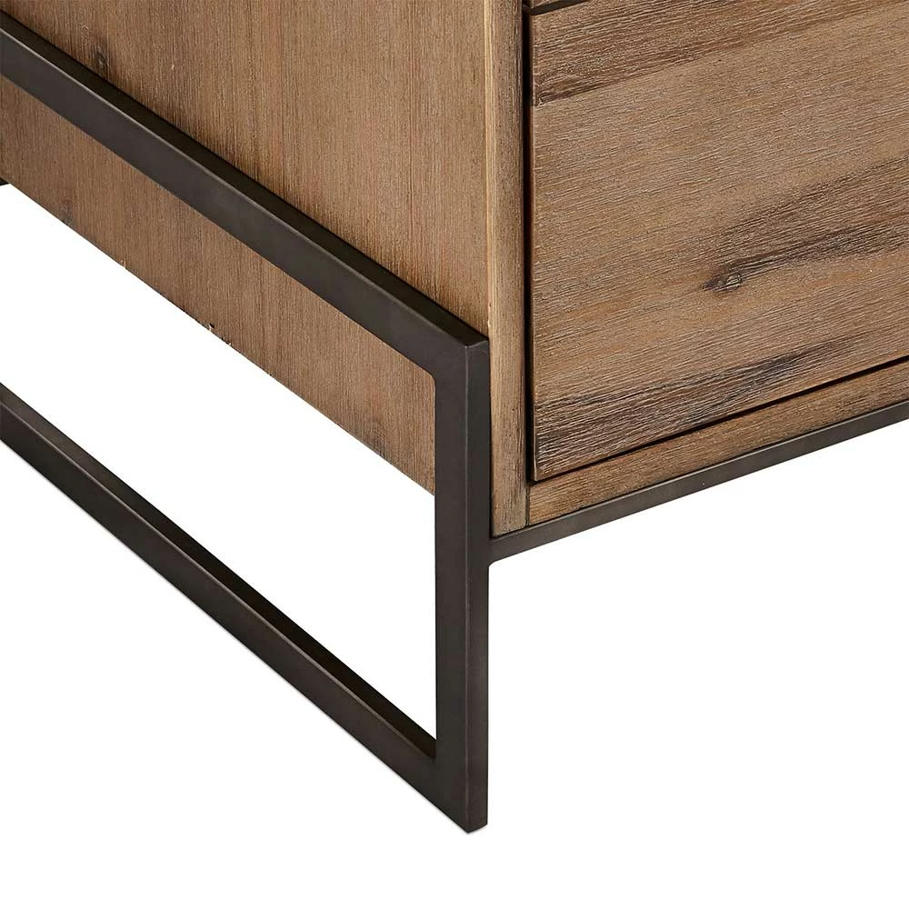 Akazie Sideboard mit 219 cm Breite - Intinesta Akazie Sideboard Mit 219 Cm Breite - Intinesta -Landuva Shop akazie sideboard mit 219 cm breite stahl buegelfuessen intinesta 04