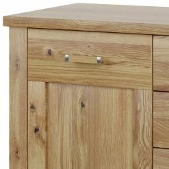 Asteiche Kommode Teilmassiv - Zamron -Landuva Shop asteiche kommode teilmassiv mit vier schubladen tuer zamron 03