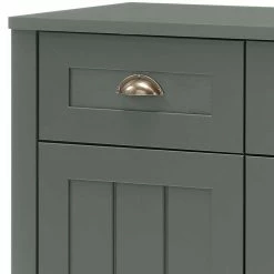 Country Kombi-Kommode In Dunkelgrün - Niestov -Landuva Shop country kombi kommode in dunkelgruen mit 3 tueren 3 schubladen niestov 05