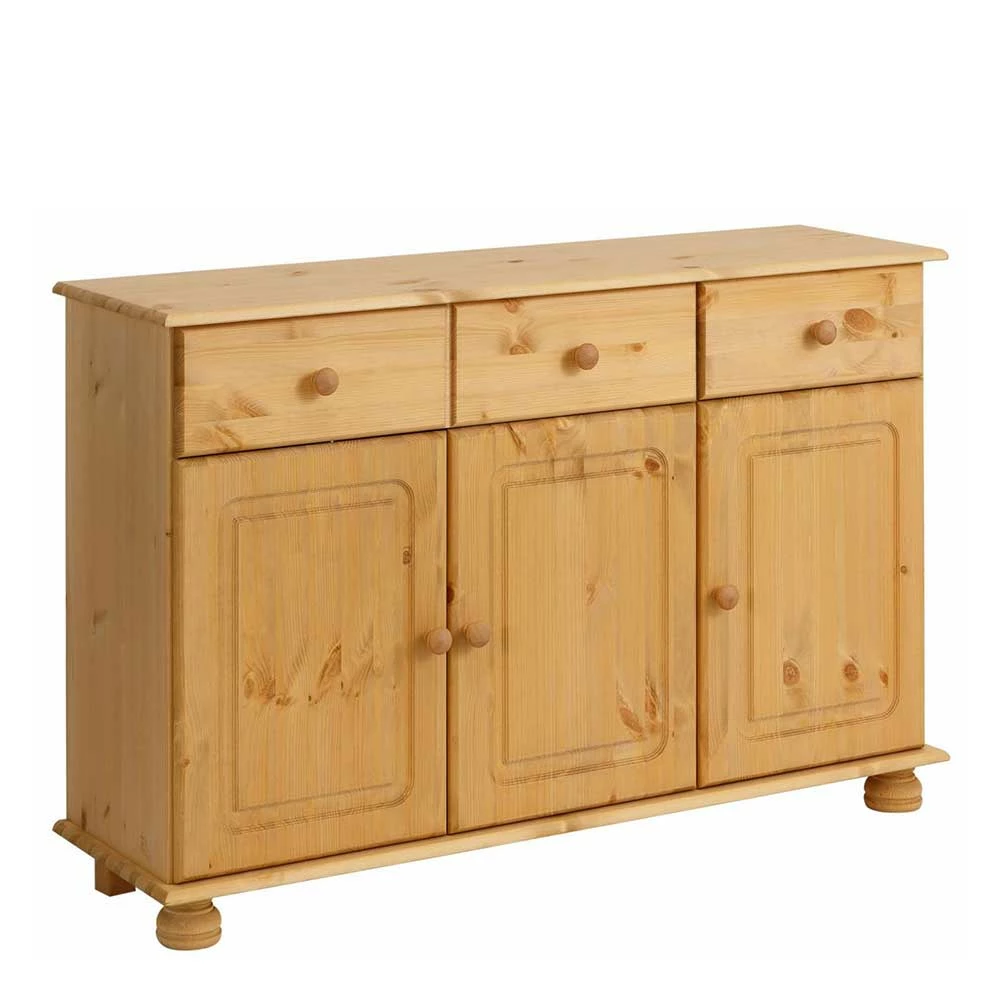 Country Kombi-Kommode in Kiefer gebeizt & geölt - Roshan Country Kombi-Kommode In Kiefer Gebeizt & Geölt - Roshan -Landuva Shop country kombi kommode in kiefer gebeizt geoelt 118x76x35 cm roshan f
