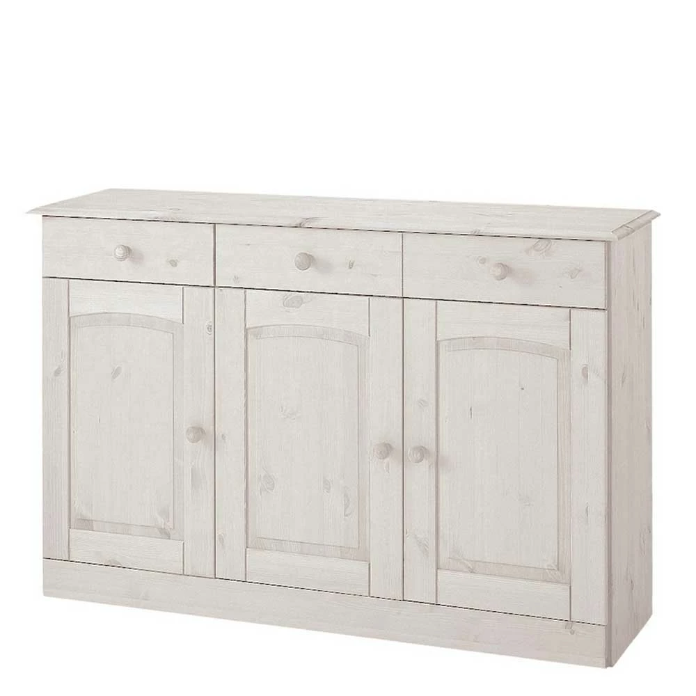 Country Kommode in Weiß lasiert - Sabine Country Kommode In Weiß Lasiert - Sabine -Landuva Shop country kommode in weiss lasiert aus kiefer massivholz sabine f