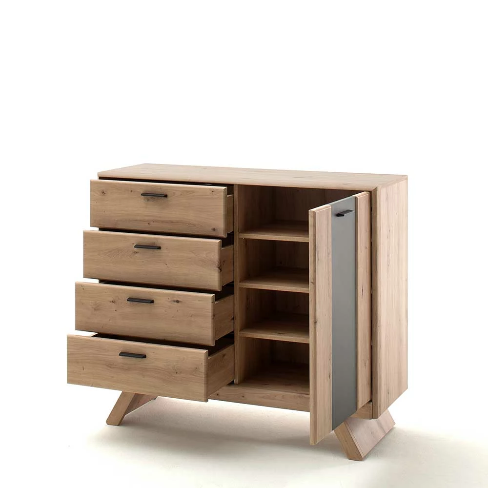 Design Kombikommode 119x103x44 cm - Larinca Design Kombikommode 119x103x44 Cm - Larinca -Landuva Shop design kombikommode 119x103x44 cm in eiche grau aus mdf larinca 02