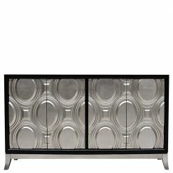 Design Kommode In Silber & Schwarz - Viddalba -Landuva Shop design kommode in silber schwarz aus mdf 158x90x37 cm viddalba 02