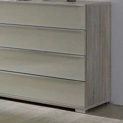 Design Sideboard Monchy In Creme Weiß Glas 4 Design Sideboard Monchy In Creme Weiß Glas -Landuva Shop design sideboard creme weiss glas schubladen monchy 02