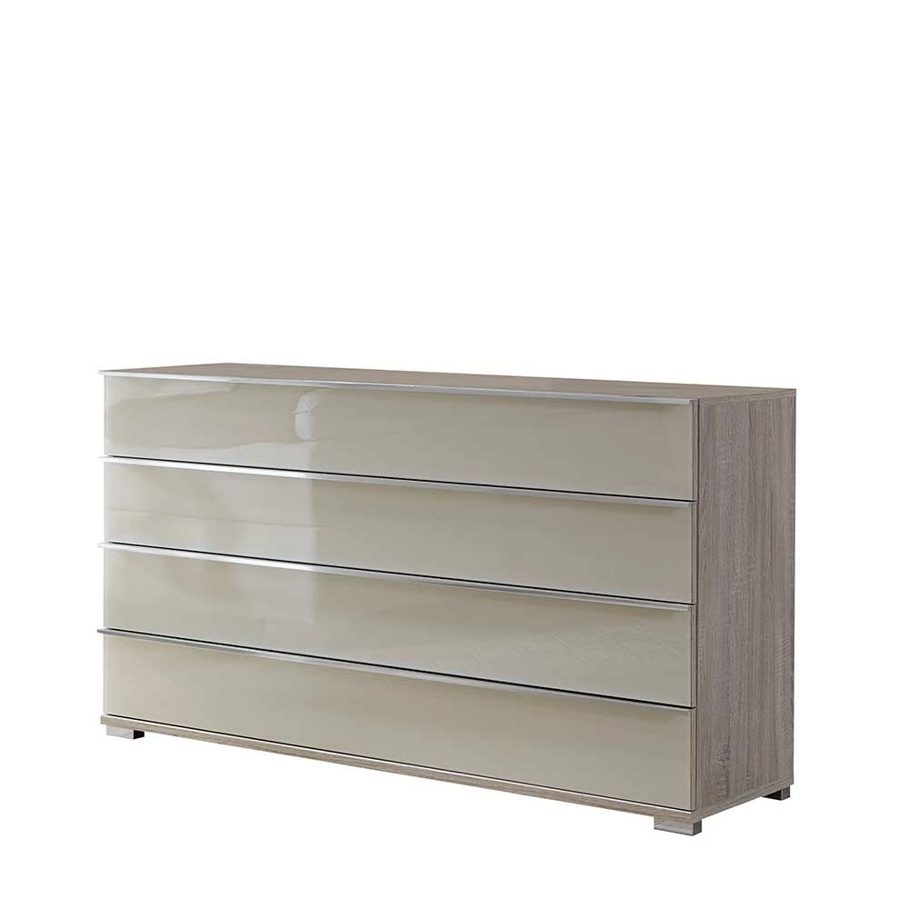 Design Sideboard Monchy in Creme Weiß Glas Design Sideboard Monchy In Creme Weiß Glas -Landuva Shop design sideboard creme weiss glas schubladen monchy f