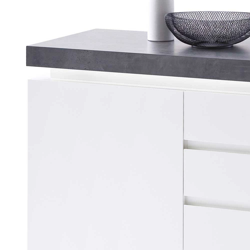 Design Sideboard Rebelvo mit dimmbarer LED Beleuchtung Design Sideboard Rebelvo Mit Dimmbarer LED Beleuchtung -Landuva Shop design sideboard dimmbarer led beleuchtung weiss grau rebelvo 04