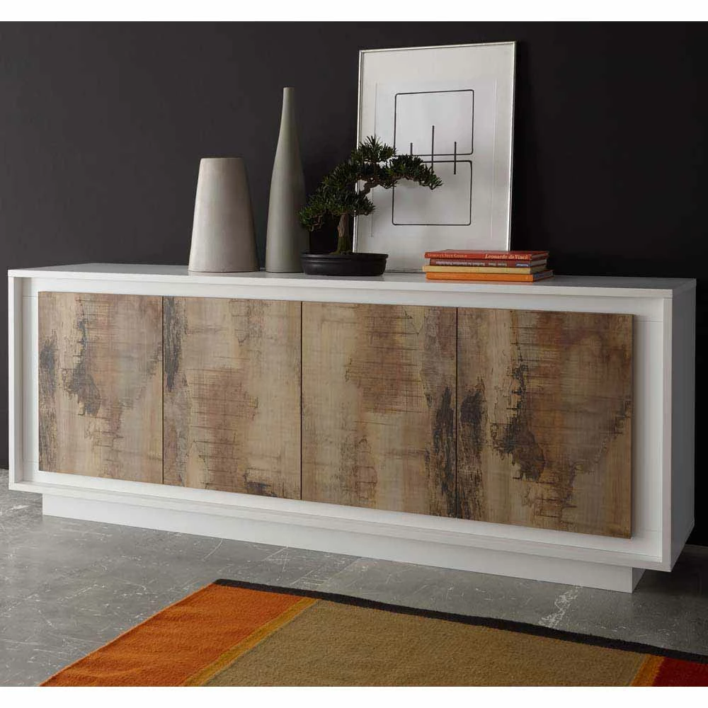 Design Sideboard in Birnbaum Holzoptik & Weiß - Gentur Design Sideboard In Birnbaum Holzoptik & Weiß - Gentur -Landuva Shop design sideboard in birnbaumfarben weiss mit sockelgestell gentur 01