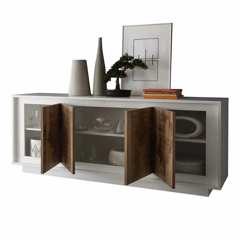 Design Sideboard in Birnbaum Holzoptik & Weiß - Gentur Design Sideboard In Birnbaum Holzoptik & Weiß - Gentur -Landuva Shop design sideboard in birnbaumfarben weiss mit sockelgestell gentur 02