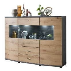 Design Sideboard Mit Glaseinsatz - Lyneka