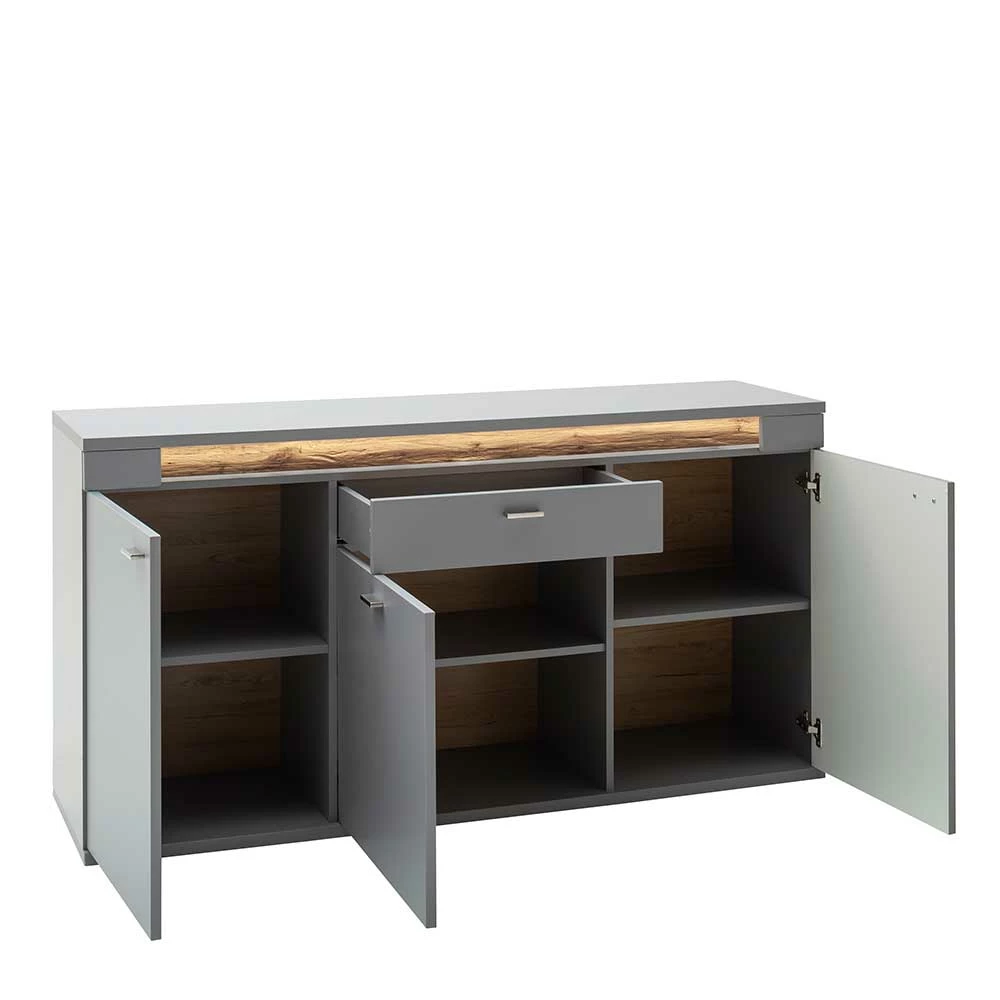Design Sideboard mit Licht LED - Adecias Design Sideboard Mit Licht LED - Adecias -Landuva Shop design sideboard mit licht led in grau wildeiche dekor adecias 04