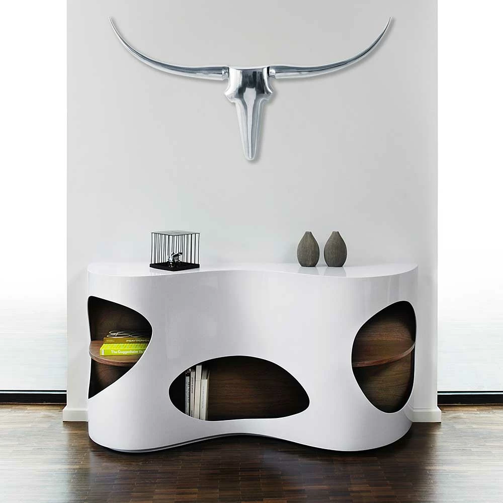 Design Sideboard Regal in Weiß Hochglanz - Scarula Design Sideboard Regal In Weiß Hochglanz - Scarula -Landuva Shop design sideboard regal in weiss hochglanz und walnussfarben scarula 01