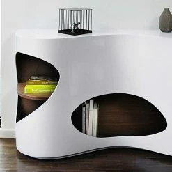 Design Sideboard Regal In Weiß Hochglanz - Scarula 5 Design Sideboard Regal In Weiß Hochglanz - Scarula -Landuva Shop design sideboard regal in weiss hochglanz und walnussfarben scarula 03