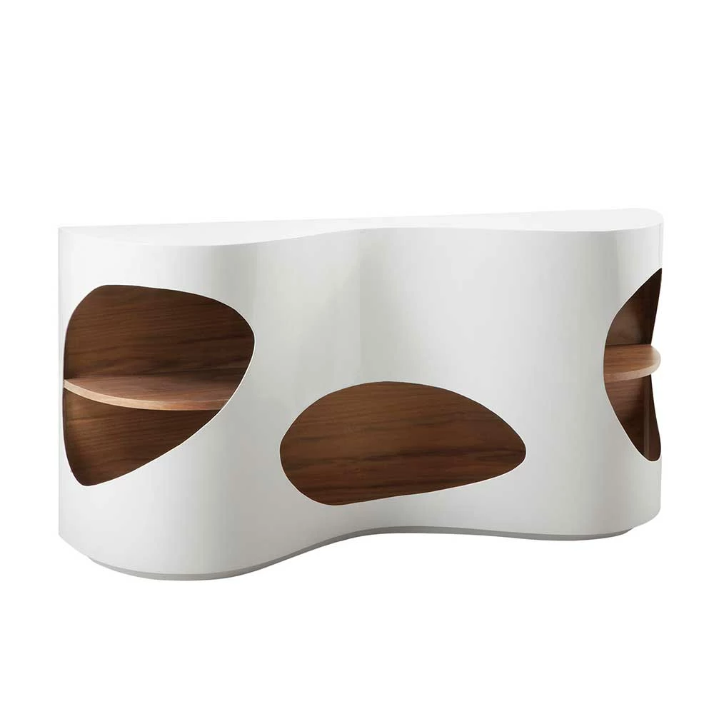 Design Sideboard Regal in Weiß Hochglanz - Scarula Design Sideboard Regal In Weiß Hochglanz - Scarula -Landuva Shop design sideboard regal in weiss hochglanz und walnussfarben scarula f