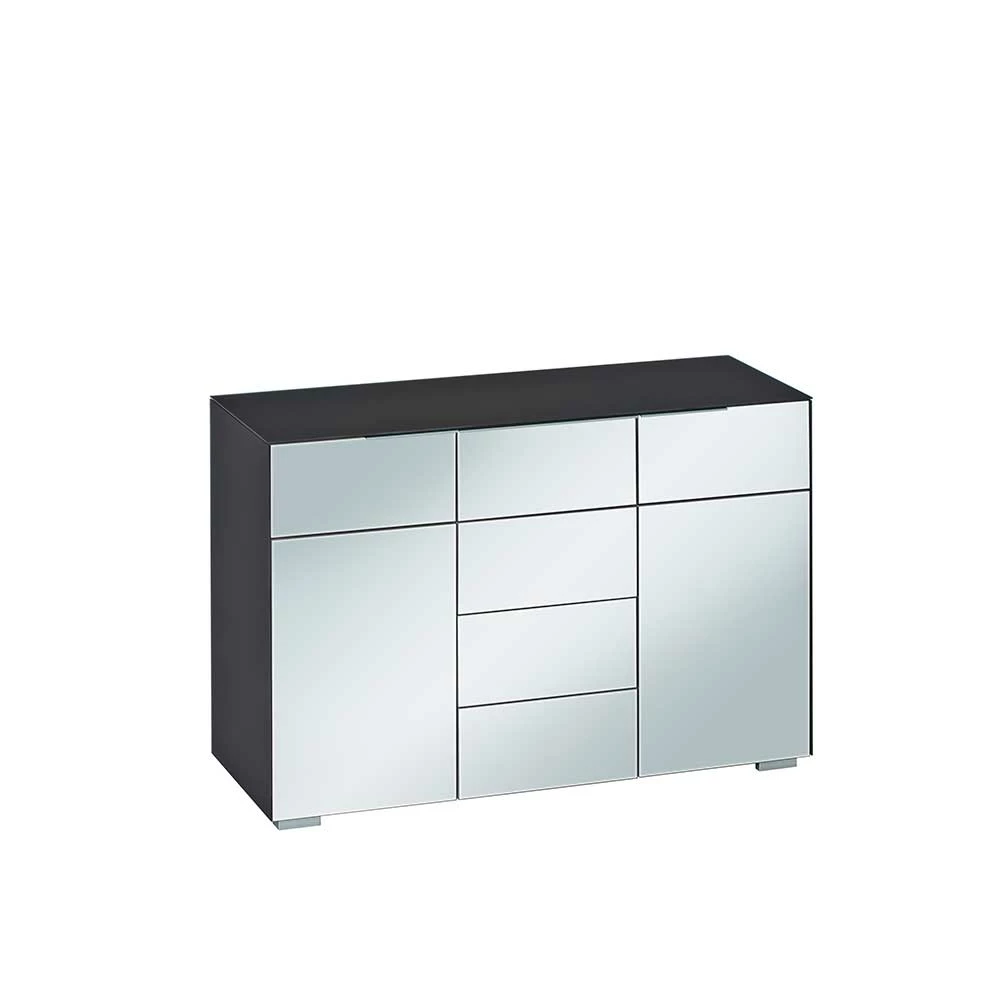 Design Sideboard Marilon mit Spiegelglas Design Sideboard Marilon Mit Spiegelglas -Landuva Shop design sideboard spiegelglas schwarz matt marilon f