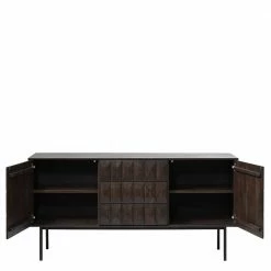 Designer Sideboard In Eiche Dunkel - Jansuva -Landuva Shop designer sideboard in eiche dunkel mit stahlgestell schwarz jansuva 03