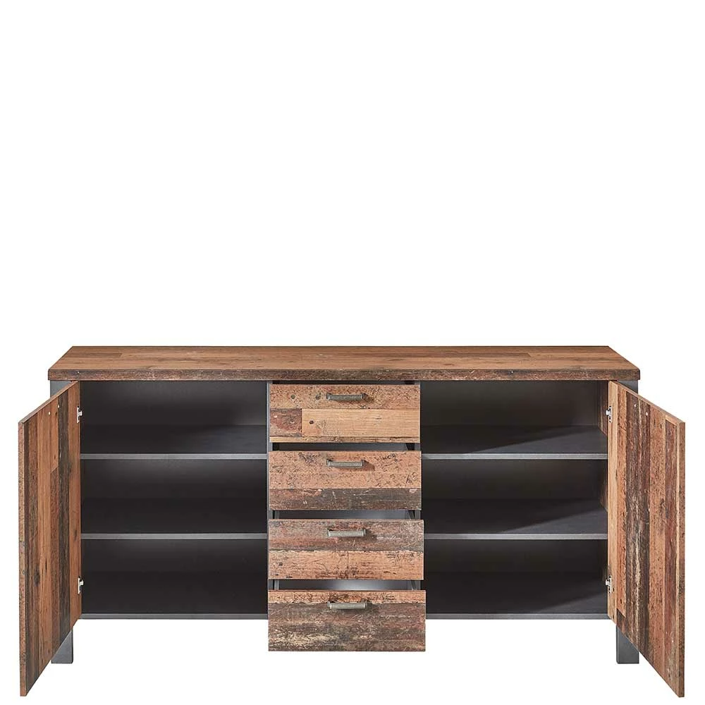 Designer-Sideboard in Holzoptik Used Look - Firodras Designer-Sideboard In Holzoptik Used Look - Firodras -Landuva Shop designer sideboard in holzoptik used look anthrazit 179x88x44 firodras 03