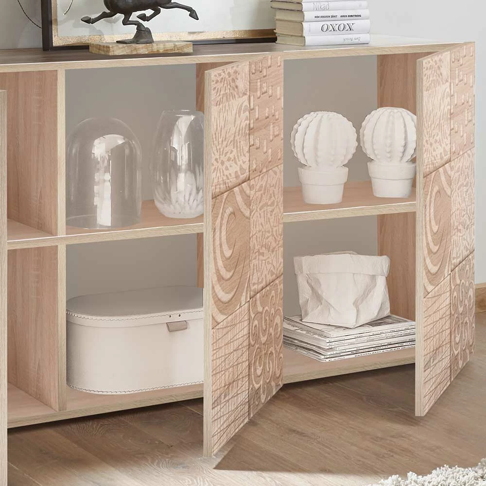 Designer Sideboard mit Druck - Bielvas Designer Sideboard Mit Druck - Bielvas -Landuva Shop designer sideboard mit druck in dekor eiche sonoma bielvas 03